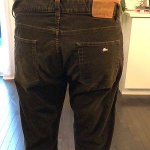 Lacoste brushed cotton pants khaki size 46